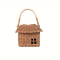INS Style Woven Small House Storage Basket Handmade Floral Tote Organizer for Travel Outdoor Use, Shelf Baskets