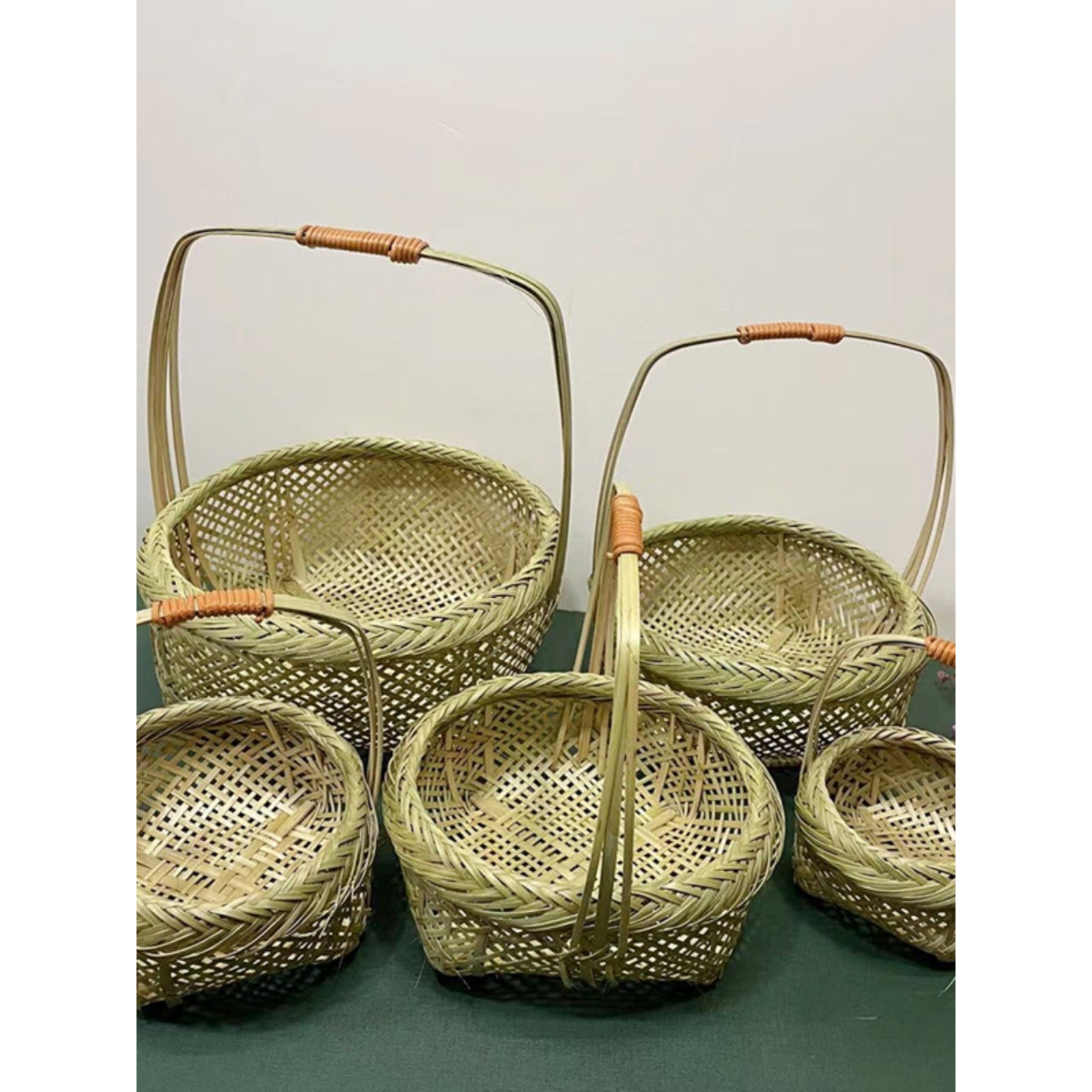 Handmade Woven Storage Basket - Farmhouse Style Suitable for Tea Serving, Fireplace Mantel Decor, Snack Organizer & Fruit Tray, Rustic Table Centerpiece, Dining Table, or Décor - Multi-Purpose Basket