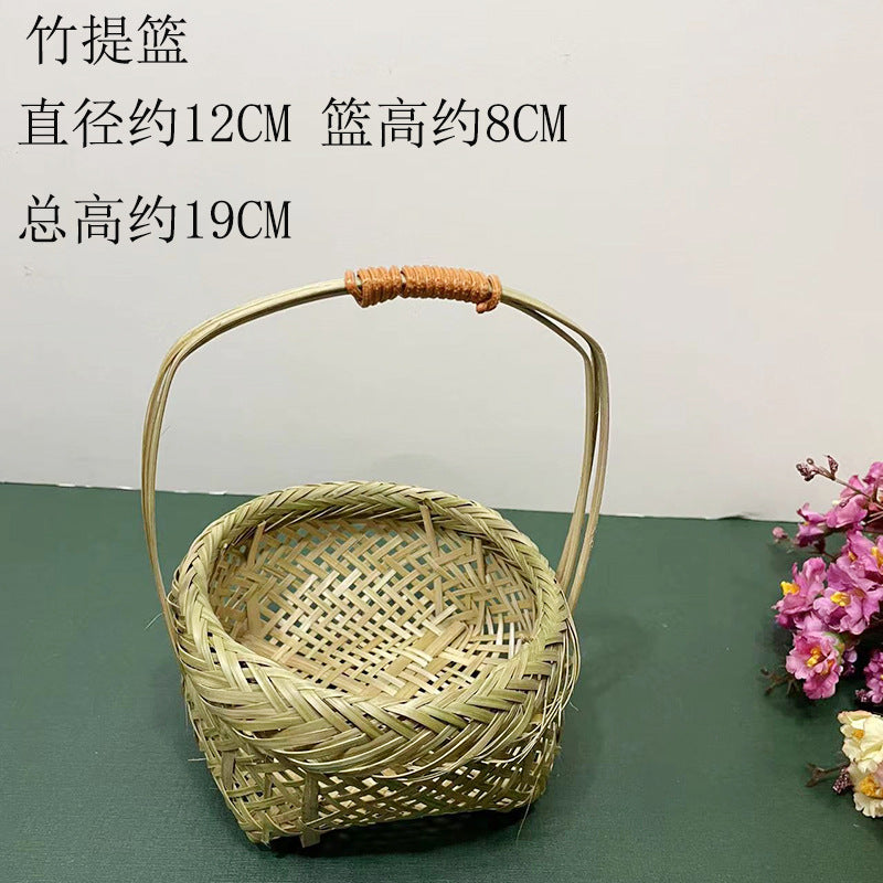 Handmade Woven Storage Basket - Farmhouse Style Suitable for Tea Serving, Fireplace Mantel Decor, Snack Organizer & Fruit Tray, Rustic Table Centerpiece, Dining Table, or Décor - Multi-Purpose Basket