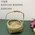 Handmade Woven Storage Basket - Farmhouse Style Suitable for Tea Serving, Fireplace Mantel Decor, Snack Organizer & Fruit Tray, Rustic Table Centerpiece, Dining Table, or Décor - Multi-Purpose Basket